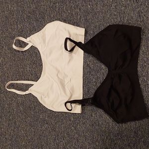 Motherhood maternity breastfeeding pumping bras clips size large used